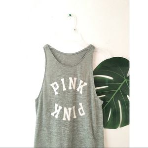 PINK Victoria's Secret Tops - 5/$35💓VS Pink logo tank top razor back PINK Victoria's Secret Tops - 5/$35💓VS Pink logo tank top razor back